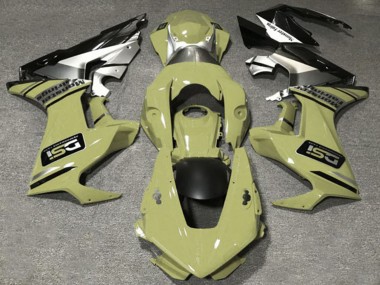 Honda CBR1000RR Motorrad Verkleidung 2017-2024 - Olive Weiss Silber Glanzendes Schwarz DSI