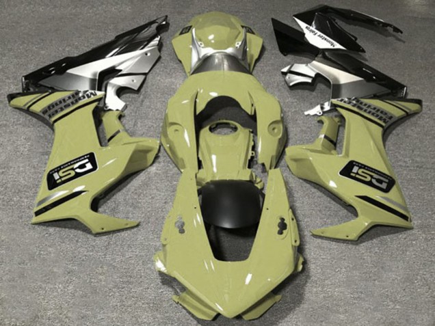 Honda CBR1000RR Motorrad Verkleidung 2017-2024 - Olive Weiss Silber Glanzendes Schwarz DSI