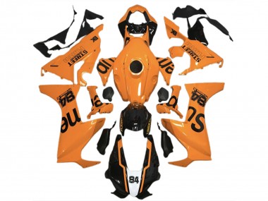 Honda CBR1000RR Motorrad Verkleidung 2017-2024 - Orange Glanzendes Schwarz Street Flava