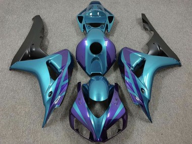 Honda CBR1000RR Motorrad Verkleidung 2006-2007 - Lila Emerald Matt Schwarz