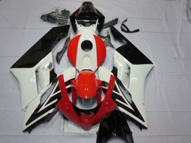 Honda CBR1000RR Motorrad Verkleidung 2004-2005 - Weiss Rot Glanzendes Schwarz Streifen