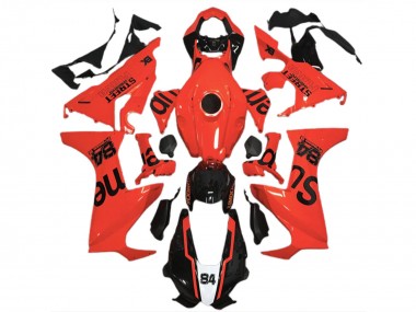 Honda CBR1000RR Motorrad Verkleidung 2017-2024 - Rot Glanzendes Schwarz Street Flava