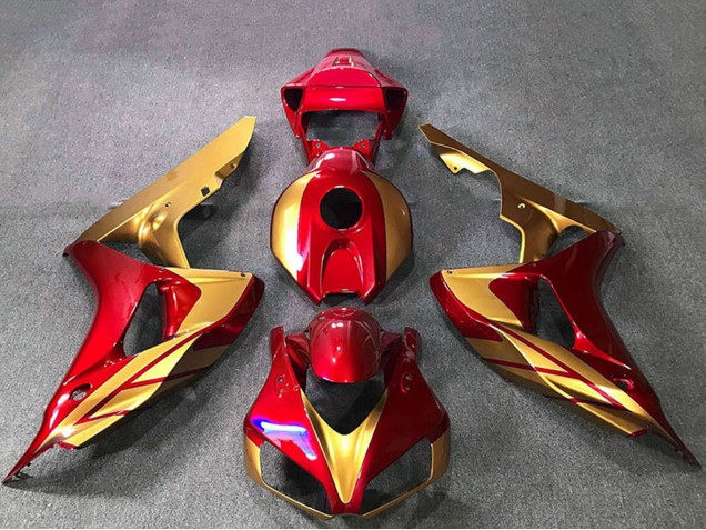 Honda CBR1000RR Motorrad Verkleidung 2006-2007 - Gold Rot