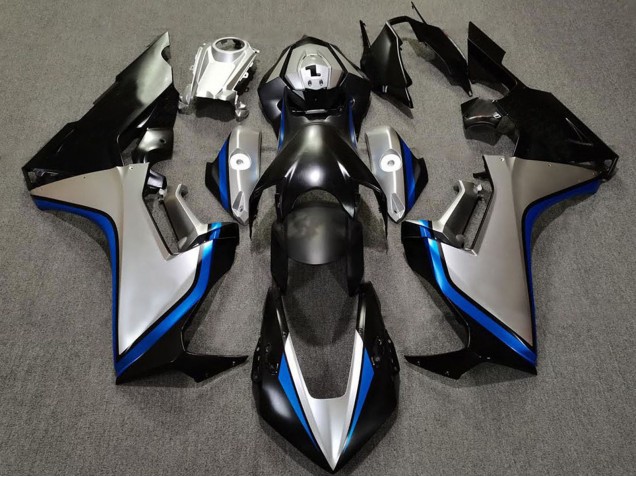 Honda CBR1000RR Motorrad Verkleidung 2017-2023 - Silber Blau Glanzendes Schwarz