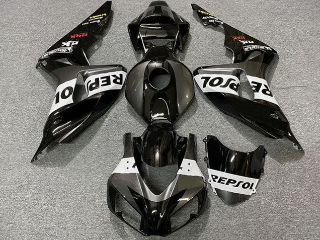 Honda CBR1000RR Motorrad Verkleidung 2006-2007 - Grau Weiss Glanzendes Schwarz Repsol