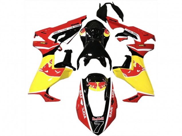 Honda CBR1000RR Motorrad Verkleidung 2017-2024 - Glanzendes Schwarz Gelb Red Bull