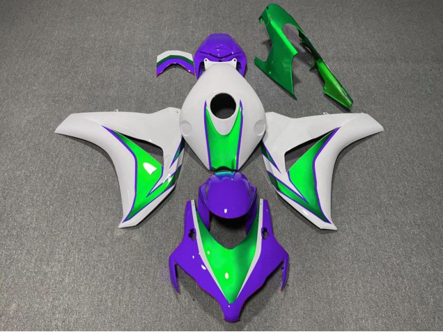 Honda CBR1000RR Motorrad Verkleidung 2008-2011 - Weiss Grun Lila The Joker