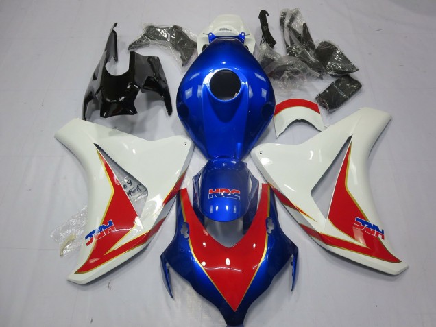 Honda CBR1000RR Motorrad Verkleidung 2008-2011 - Weiss Blau Rot HRC