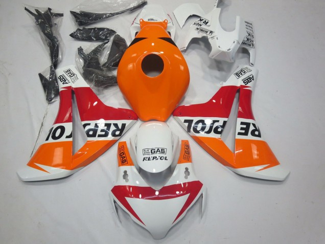 Honda CBR1000RR Motorrad Verkleidung 2008-2011 - Orange Weiss Rot Glanzendes Schwarz Repsol