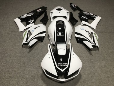 Honda CBR600RR Motorrad Verkleidung 2013-2023 - Weiss Glanzendes Schwarz