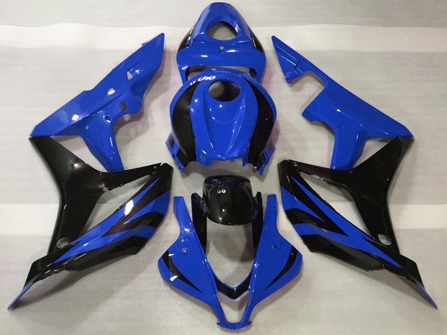 Honda CBR600RR Motorrad Verkleidung 2007-2008 - Blau Glanzendes Schwarz OEM Stil