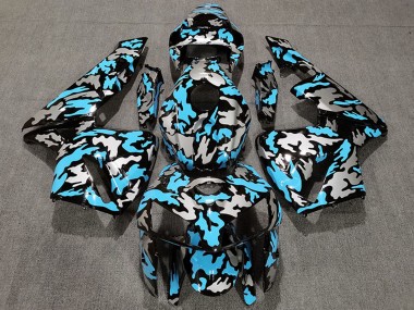 Honda CBR600RR Motorrad Verkleidung 2005-2006 - Camouflage Hellblau