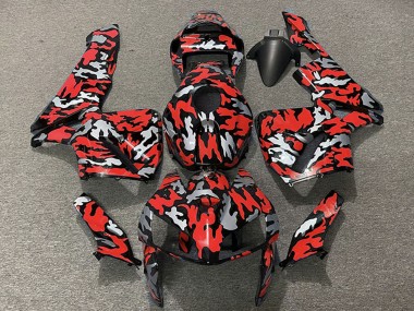 Honda CBR600RR Motorrad Verkleidung 2005-2006 - Camouflage Rot