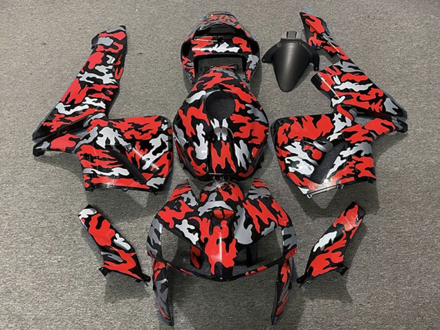 Honda CBR600RR Motorrad Verkleidung 2005-2006 - Camouflage Rot