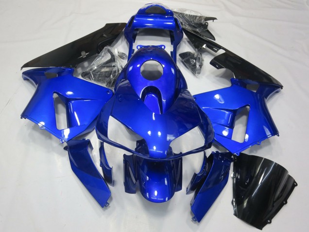 Honda CBR600RR Motorrad Verkleidung 2003-2004 - Blau Glanzendes Schwarz
