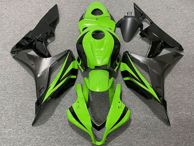 Honda CBR600RR Motorrad Verkleidung 2007-2008 - Grun Glanzendes Schwarz Grau OEM Stil
