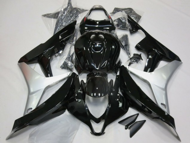 Honda CBR600RR Motorrad Verkleidung 2007-2008 - Silber Glanzendes Schwarz