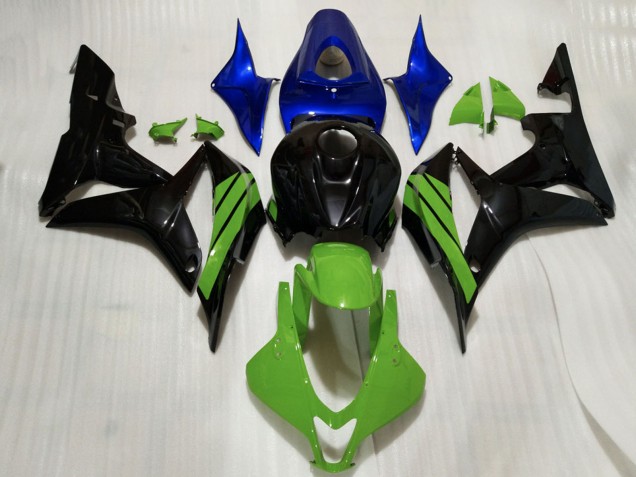 Honda CBR600RR Motorrad Verkleidung 2007-2008 - Blau Grun Glanzendes Schwarz
