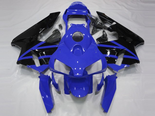 Honda CBR600RR Motorrad Verkleidung 2003-2004 - Blau Glanzendes Schwarz Streifen