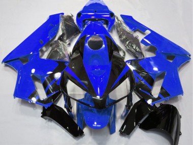 Honda CBR600RR Motorrad Verkleidung 2005-2006 - Blau Glanzendes Schwarz Design