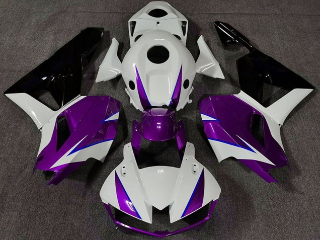 Honda CBR600RR Motorrad Verkleidung 2013-2023 - Weiss Lila Blau Glanzendes Schwarz