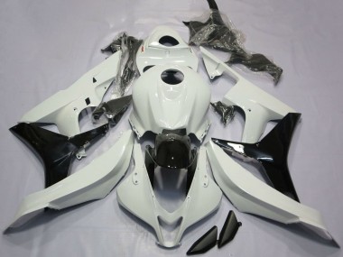 Honda CBR600RR Motorrad Verkleidung 2007-2008 - Weiss Glanzendes Schwarz