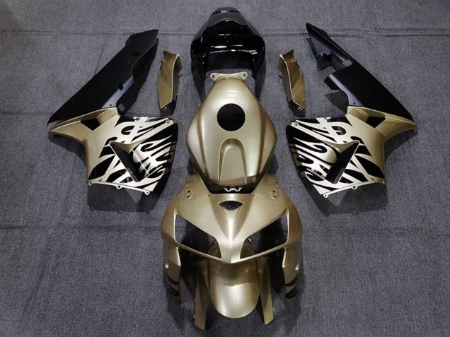 Honda CBR600RR Motorrad Verkleidung 2005-2006 - Gold Schwarz Weiss