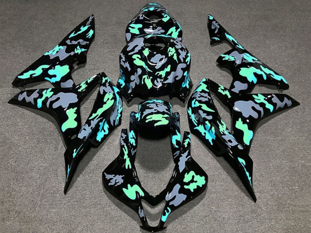 Honda CBR600RR Motorrad Verkleidung 2007-2008 - Grun Grau Camouflage