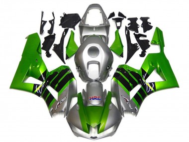 Honda CBR600RR Motorrad Verkleidung 2013-2023 - Silber Grun Glanzendes Schwarz HRC