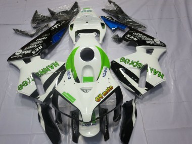 Honda CBR600RR Motorrad Verkleidung 2005-2006 - Weiss Grun Glanzendes Schwarz Hannspree