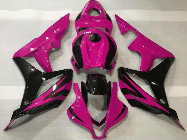 Honda CBR600RR Motorrad Verkleidung 2007-2008 - Rosa Glanzendes Schwarz OEM Stil
