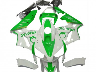 Honda CBR600RR Motorrad Verkleidung 2005-2006 - Weiss Hellgrun Pramac