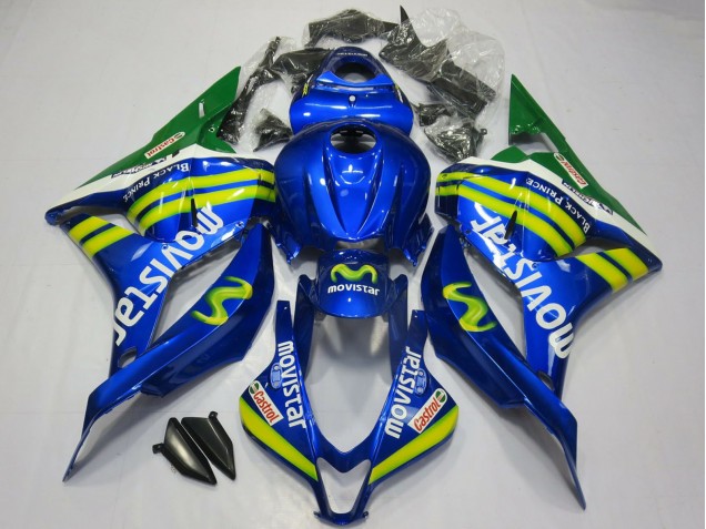 Honda CBR600RR Motorrad Verkleidung 2009-2012 - Blau Grun MoviStar