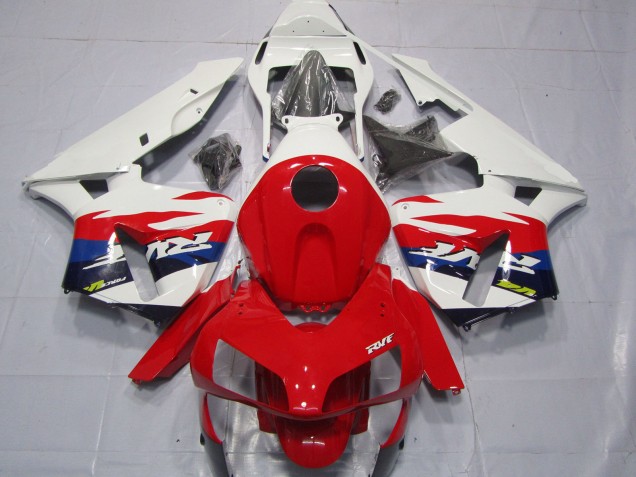 Honda CBR600RR Motorrad Verkleidung 2003-2004 - Weiss Rot Blau RVF Stil