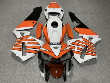 Honda CBR600RR Motorrad Verkleidung 2005-2006 - Weiss Orange Flugel