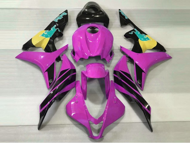 Honda CBR600RR Motorrad Verkleidung 2007-2008 - Rosa Gelb Glanzendes Schwarz Blau Stier