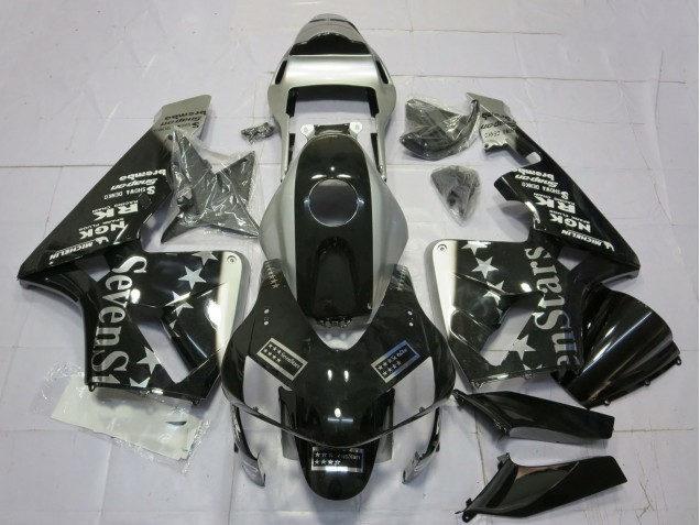 Honda CBR600RR Motorrad Verkleidung 2003-2004 - Silber Glanzendes Schwarz SevenStars