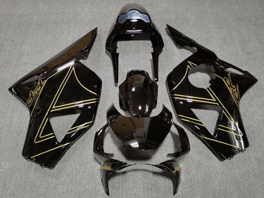 Honda CBR954RR Motorrad Verkleidung 2002-2003 - Glanzendes Schwarz Gold