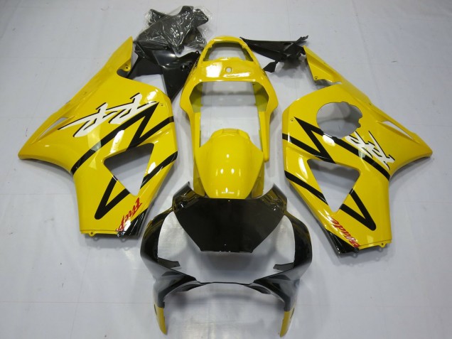 Honda CBR954RR Motorrad Verkleidung 2002-2003 - Gelb Glanzendes Schwarz