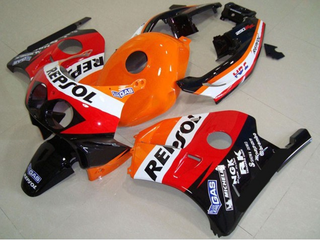 Honda CBR250RR Motorrad Verkleidung 1990-1998 - Orange Weiss Rot Glanzendes Schwarz Classic Repsol