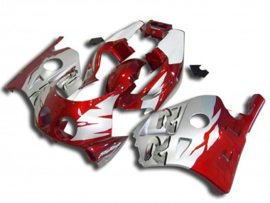 Honda CBR250RR Motorrad Verkleidung 1990-1998 - Silber Rot