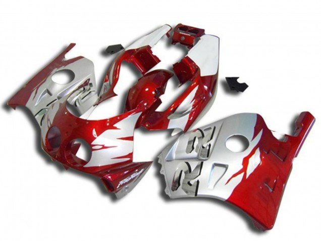 Honda CBR250RR Motorrad Verkleidung 1990-1998 - Silber Rot