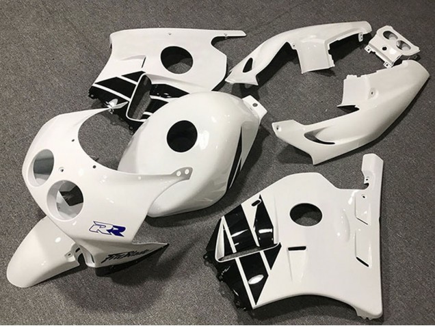 Honda CBR250RR Motorrad Verkleidung 1990-1998 - Weiss Glanzendes Schwarz