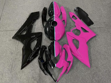 Suzuki GSXR 1000 Motorrad Verkleidung 2005-2006 - Glanzendes Schwarz und Rosa