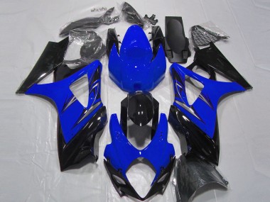 Suzuki GSXR 1000 Motorrad Verkleidung 2007-2008 - Blau Glanzendes Schwarz