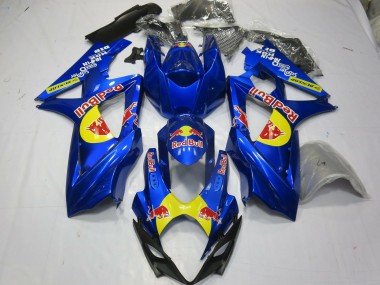 Suzuki GSXR 1000 Motorrad Verkleidung 2007-2008 - Blau Gelb Red Bull