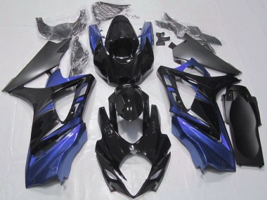 Suzuki GSXR 1000 Motorrad Verkleidung 2007-2008 - Glanzendes Schwarz Blau