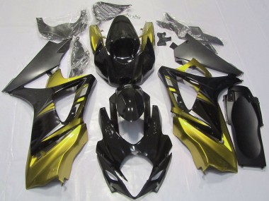Suzuki GSXR 1000 Motorrad Verkleidung 2007-2008 - Glanzendes Schwarz Gelb