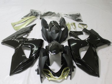 Suzuki GSXR 1000 Motorrad Verkleidung 2009-2016 - Glanzendes Schwarz Silber