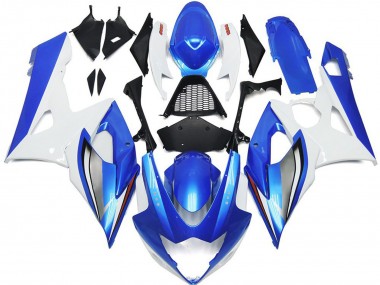 Suzuki GSXR 1000 Motorrad Verkleidung 2005-2006 - Weiss Blau